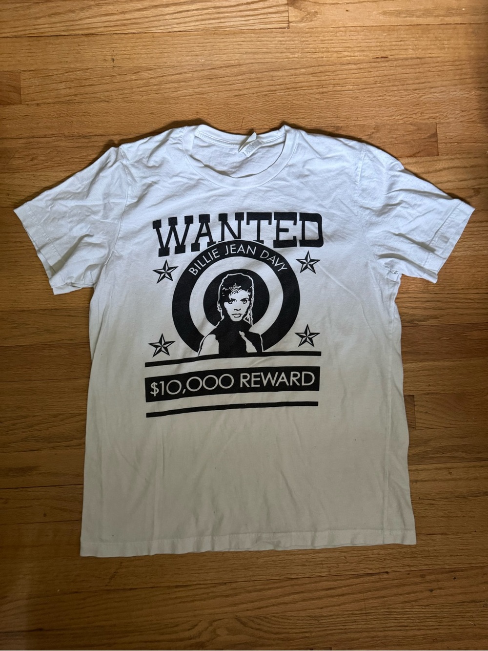 WANTED Billie Jean Davy Graphic Tee - White & Black